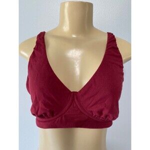MeUndies Women's Red Feel Free Longline Bralette Size L